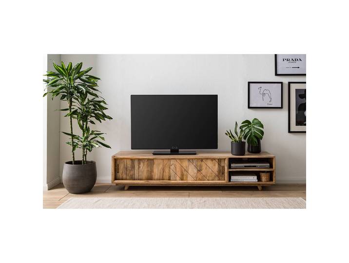 TV-Lowboard Ambalat Massivholz Mango, lackiert Braun/Mango 180 x 41 x 40cm