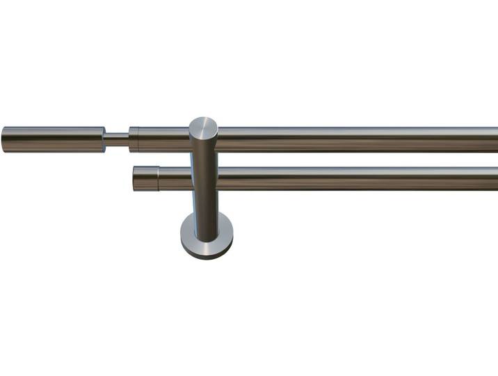 Gardinenstange INDEKO Pretoria , silber (edelstahlfarben), L:240cm, Eisen, Gardinenstangen, Gardinenstange