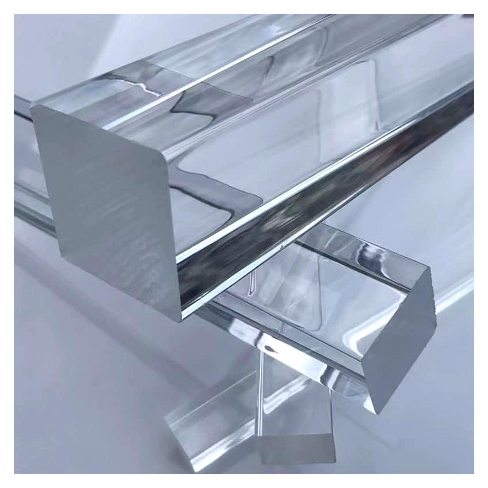 Transparenter quadratischer PMMA-Stab 350 mm für DIY-Projekte (Länge 50 cm, 1 Stück)