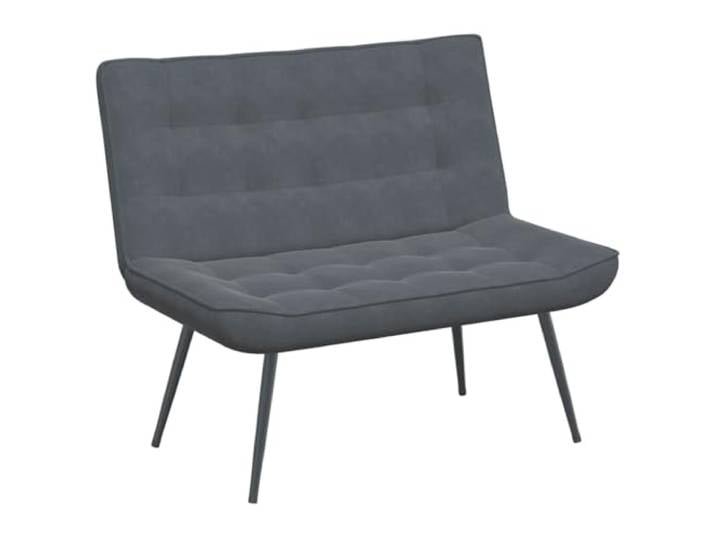 XHNIFBN Sitzbank Samt Dunkelgrau 110x74x84 cm Polsterbank Metall Stilvolle Polsterbank aus Samt mit weicher Schaumstofffüllung und robustem Metallgestell für Wohnzimmer und Schlafzimmer.