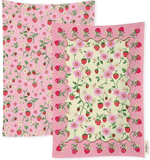 Cath Kidston Strawberry Set of 2 Tea Towels