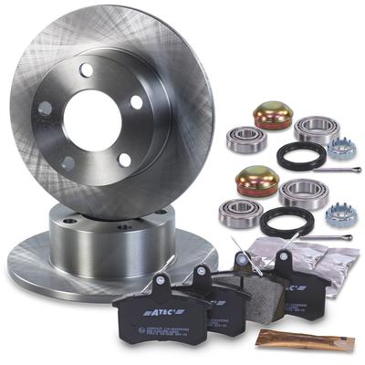 Atec Bremsscheiben+Bremsbeläge+Radlager Hinten Voll [Hersteller-Nr. 40578134] für Audi