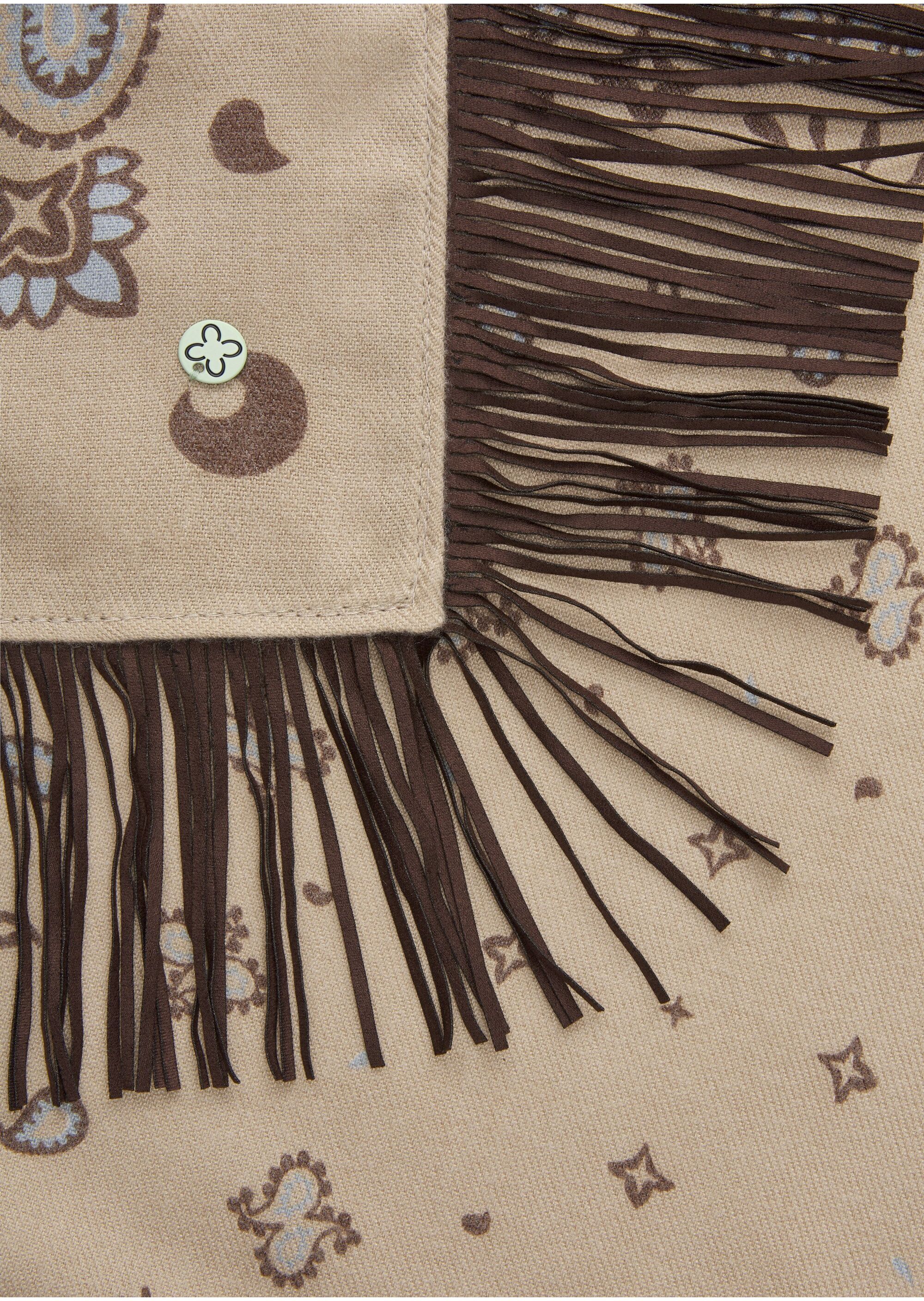 Modetuch CODELLO "Codello Bandana", Damen, beige, Casual, Modetücher, mit Paisley-Muster