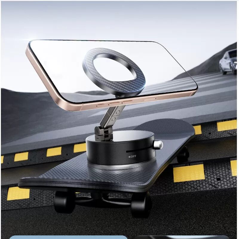 INF Support Téléphone Magnétique Pliable en Alliage d'Aluminium à Ventouse