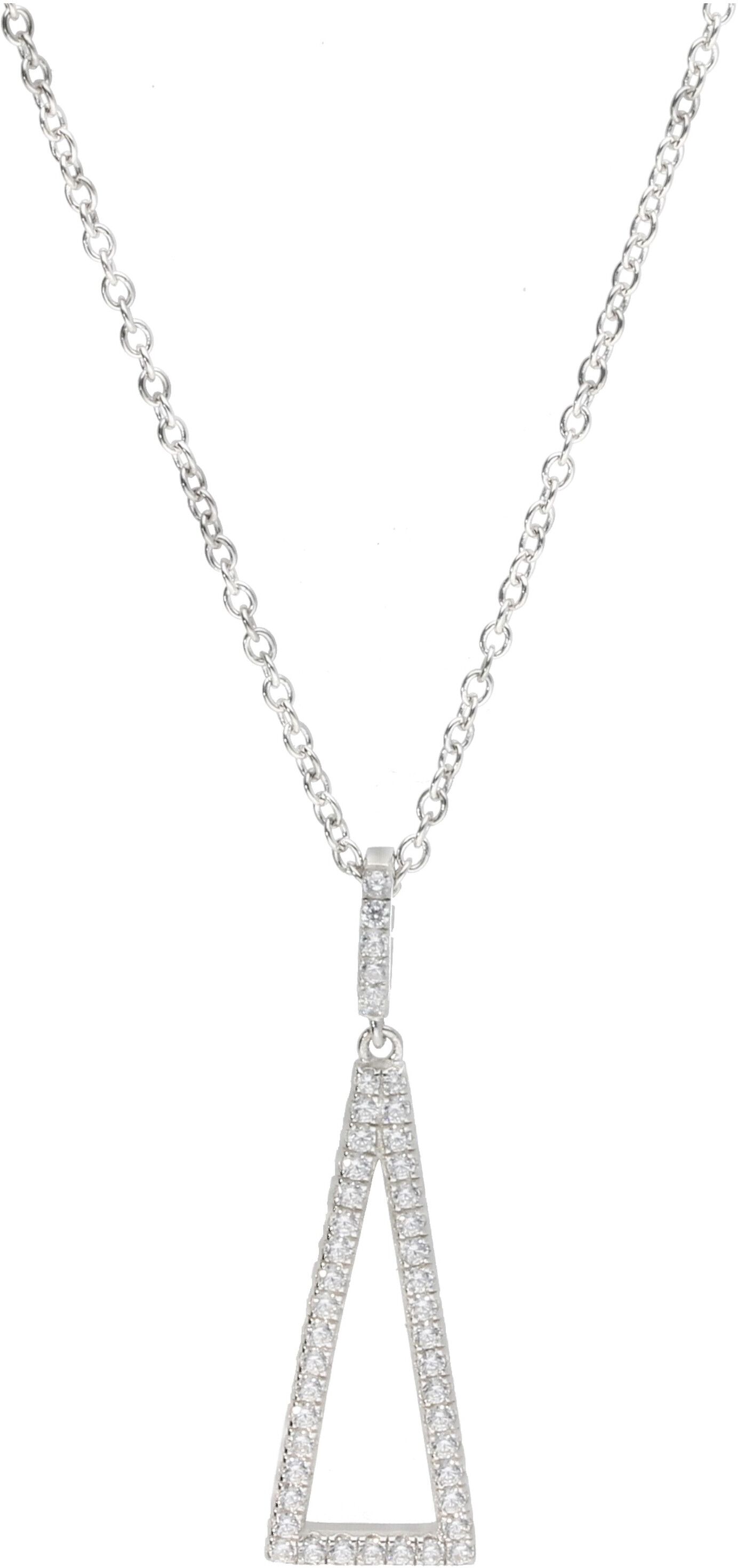 Kette mit Anhänger SMART JEWEL "Kette Anhänger mit Zirkonia, Silber 925", silber, Halsketten, Damen, Silber 925 (Sterlingsilber), Kette mit Anhänger