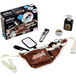 KLEIN THEO Theo Klein 5838 Braun Barbier-Set I Bauchtasche mit vielen Barber-Shop-Utensilien I Elektrischer Spiel-Bartschneider I Spielzeug für Kinder ab 3 Jahren