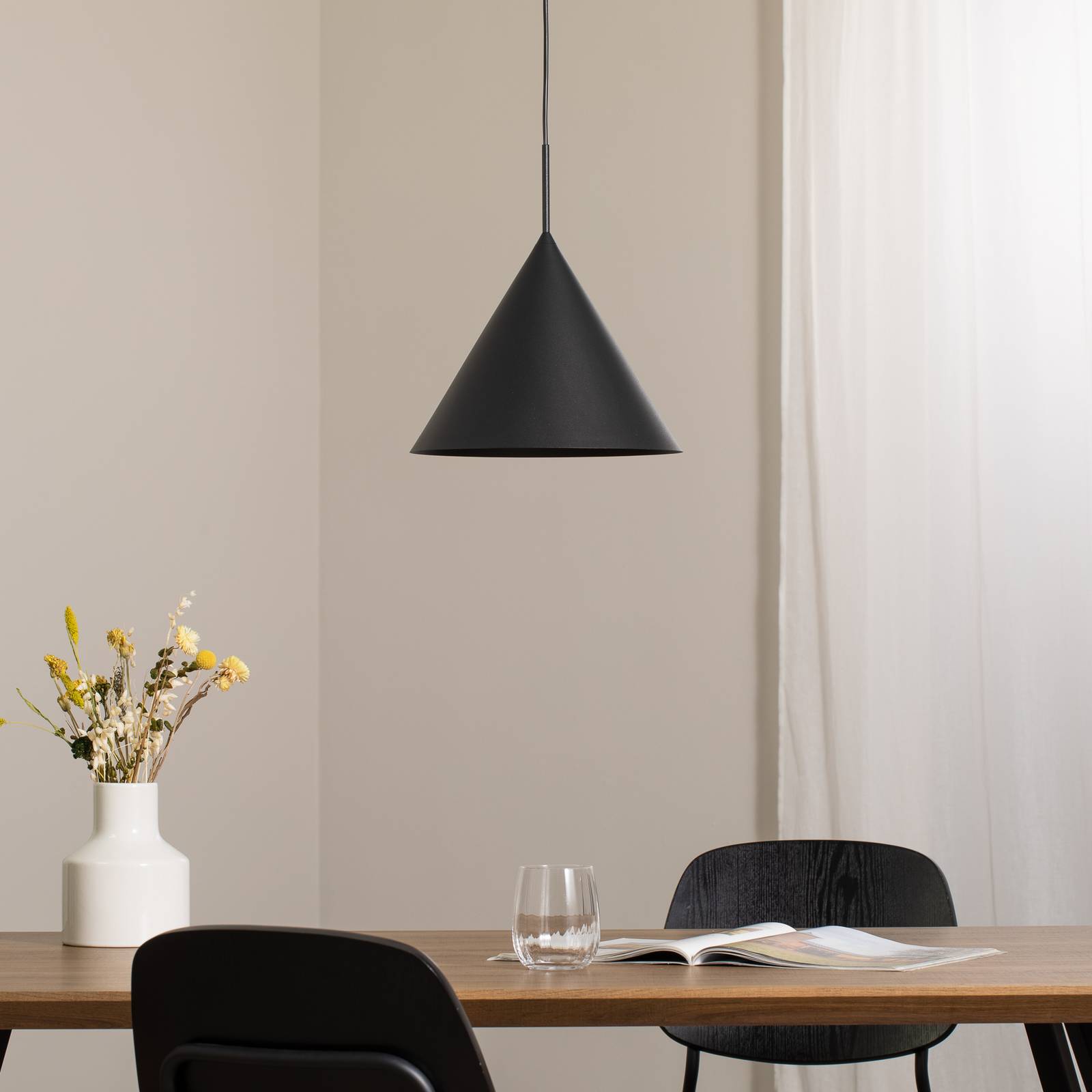 Hängelampe Capital Eko-Light, dimmbar, schwarz, für Wohn- / Esszimmer, Metall, Modern, Pendelleuchte