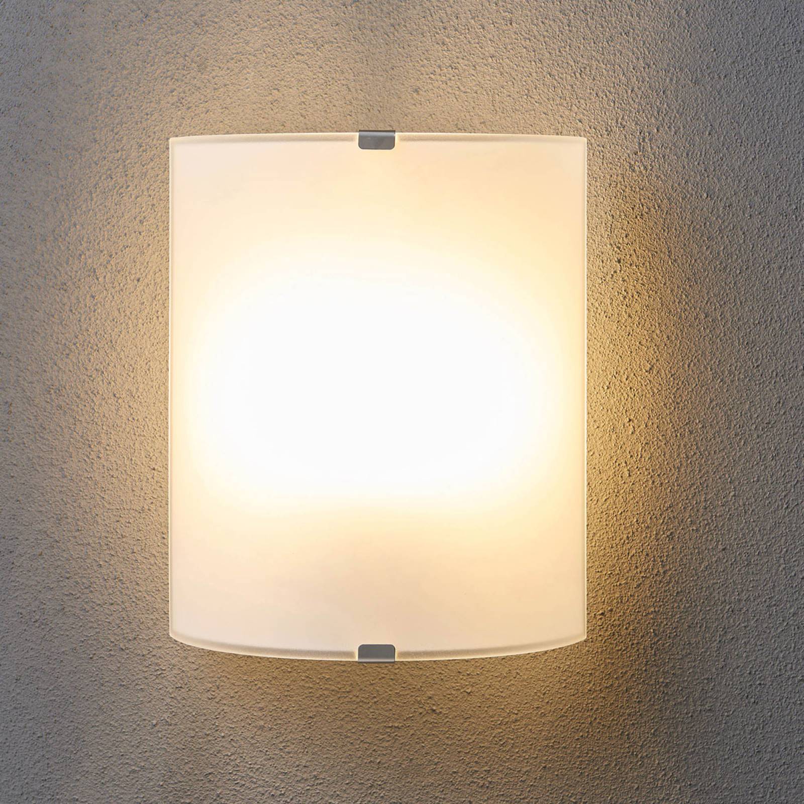 Wandlampe Phil Lindby, dimmbar, weiß / opal, für Flurbereich, Glas, Modern, Wandleuchte, Wandlampe Innen