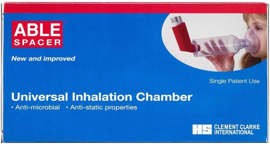 Able Spacer 2 med Maske Medium Medicinsk udstyr 1 stk