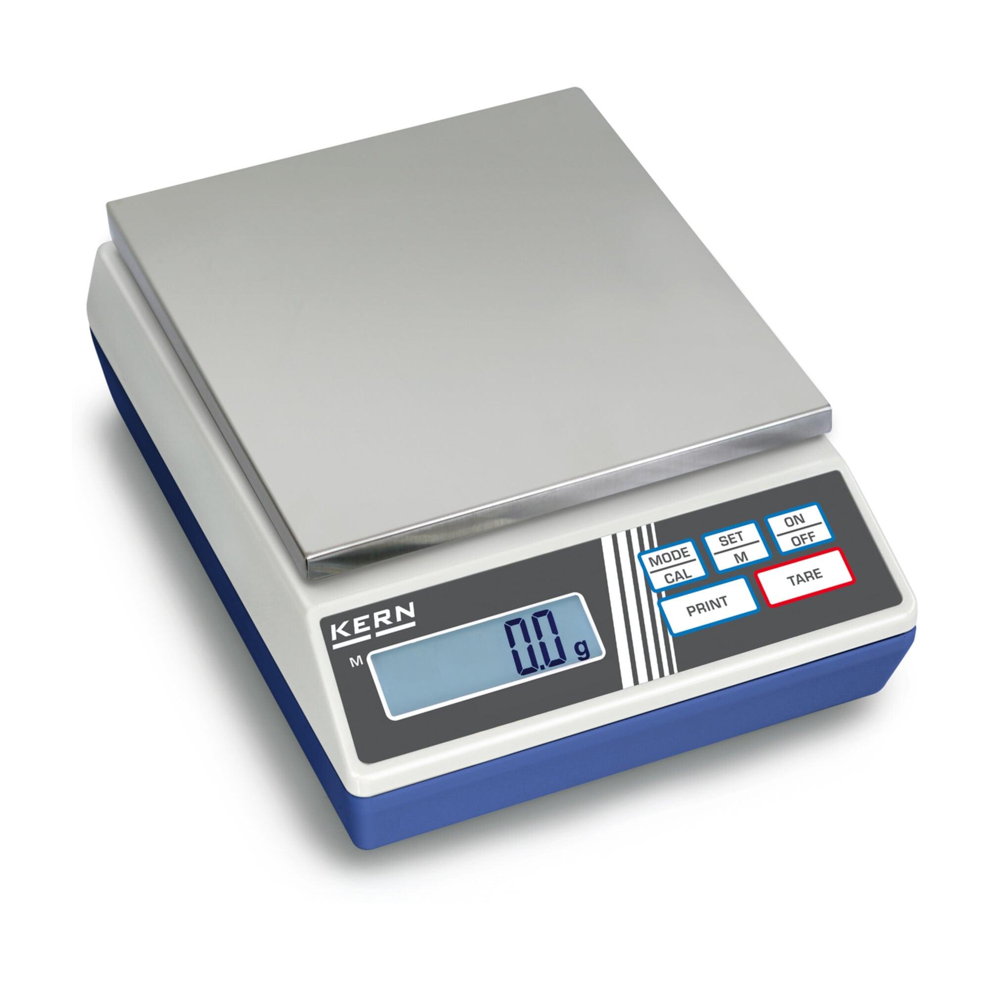 Kern Präzisionswaage 440-49A+C kalibriert, Wägebereich 6000 g, Ablesbarkeit 0,1 g ; KERN & Sohn)