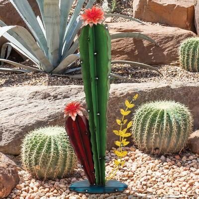 Regal Art & Gift Blooming Cactus Sculpture Multi Earth , Multi Earth