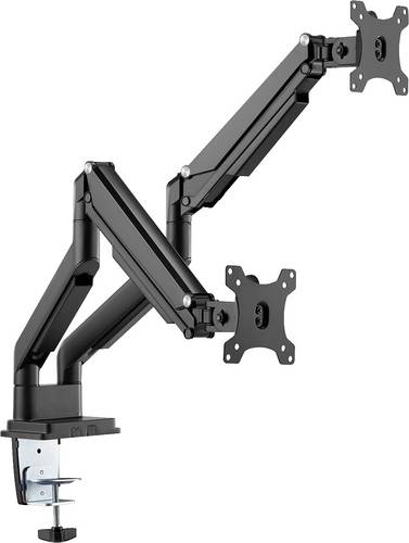 Digitus DA-90395 Monitor-Tischhalterung 2 Display(s) 38,1cm (15") - 81,3cm (32") Schwarz Drehbar, Höhenverstellbar, Neigbar