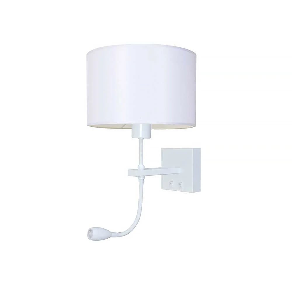 Artdelight Wandlamp Quad met kap Ø 20 cm wit