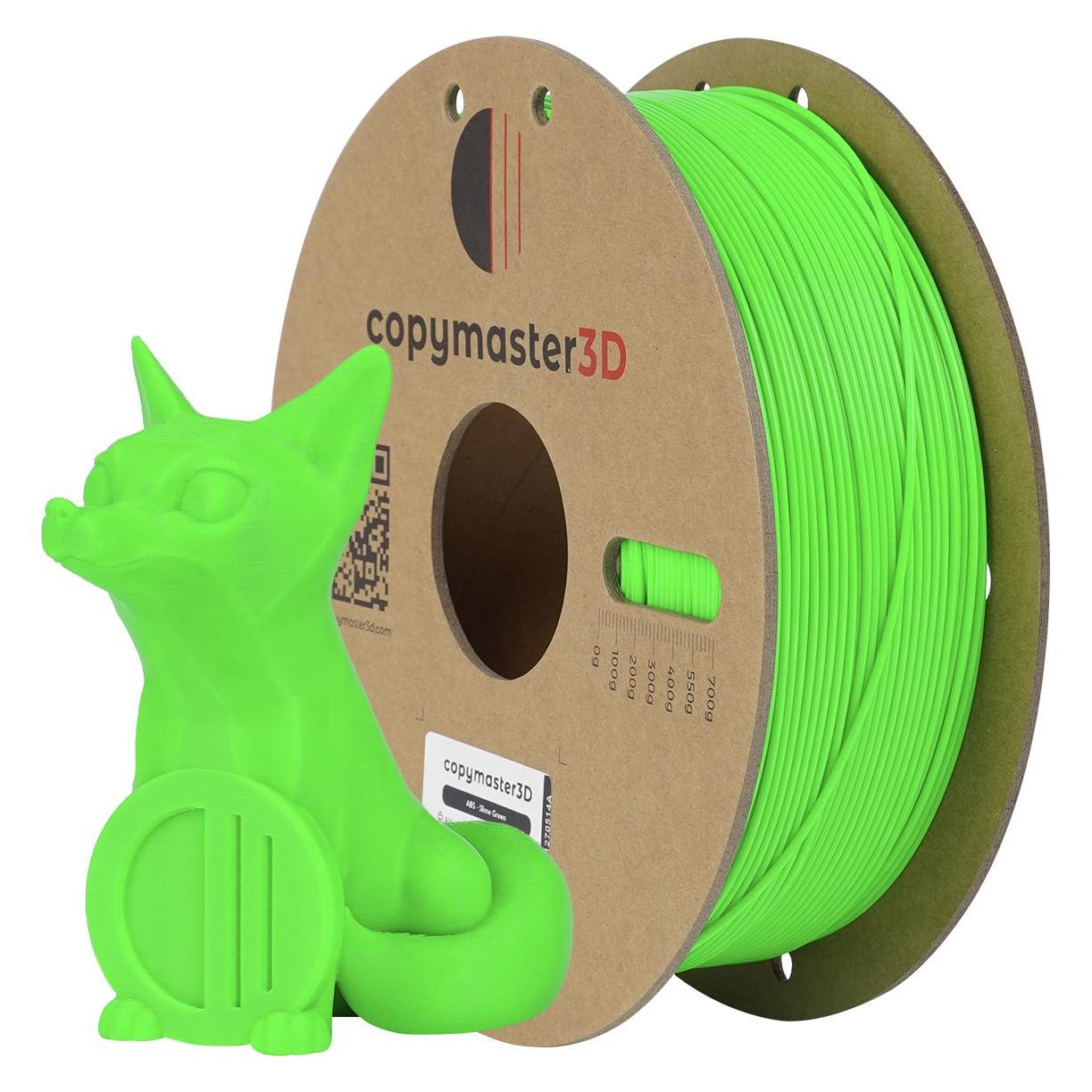 Copymaster3D ABS 3D Printer Filament, 1.75 mm, Neon Green (ABS, 1.75 mm) (CM-ABS-008-08-175)