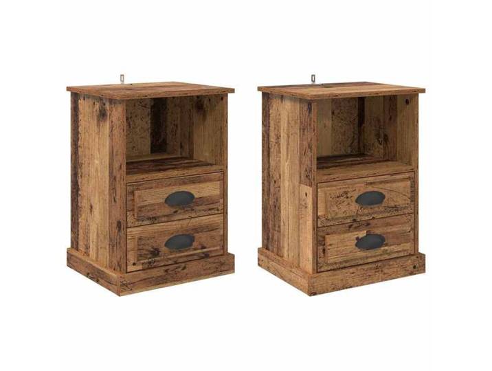 NOUVEAU Cabinet de chambre - Cabinet de chevet - (Set de 2) - table de lit - Bois ancien - 36x43x60cm 95001