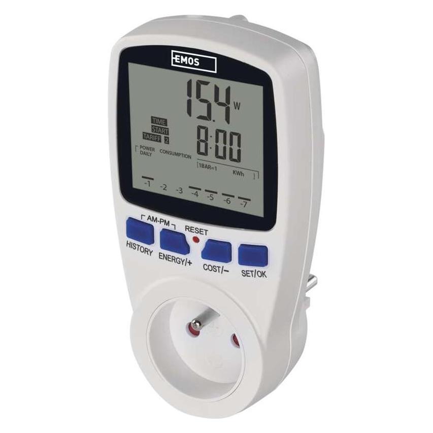 Emos P5805 wattmeter White Built-in display 2 - (P5805)
