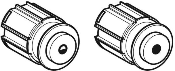 Geberit Set Drücker, zu WC-Steuerung, mit 242380211 pneumatischer Spülausl. 2-Mengen-Sp.