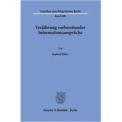 Hillus:Verjährung vorbereitender Inform, Fachbücher von Raphael Hillus