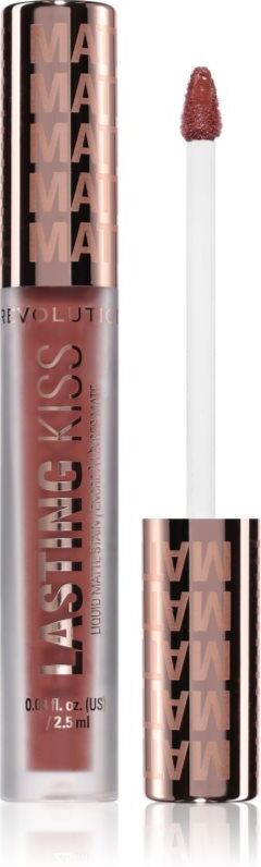 Revolution Lasting Kiss Liquid Matte Stain light liquid matt lipstick shade Spiced Brown 2.5 ml