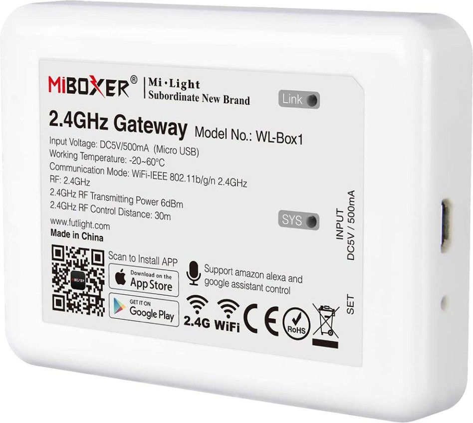 MiBoxer MiLight 2.4G Gateway WL-BOX1, 5V