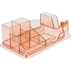 DELOCK 18341 - Schreibtisch Organizer transparent / braun