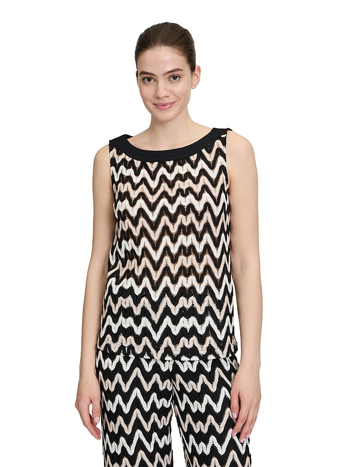 BETTY & CO Top in Creme/ Schwarz - M