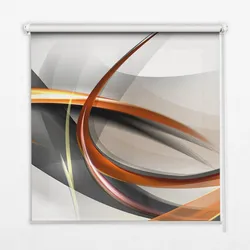 INNENROLLO - Fensterrollo - Rollo - 90x140 cm - Orange Linienmuster