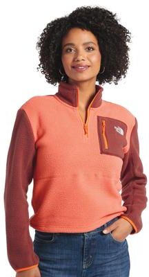 The North Face Women's Yumiori 1/4 Zip (Size XXL) Mars Dust/Sumac/Solar Flare, Polyester