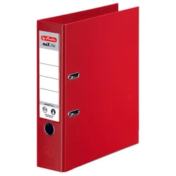 herlitz Ordner Rückenbreite 8 cm DIN A4 Kunststoff rot