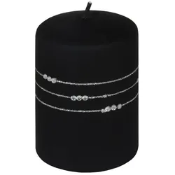 Stumpenkerze Kolia schwarz 10cm