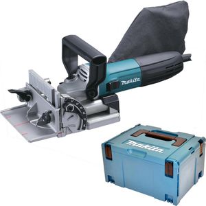 Makita Flachdübelfräse PJ7000J Nutfräse, 0 - 20 mm Frästiefe, mit Koffer, 700 W