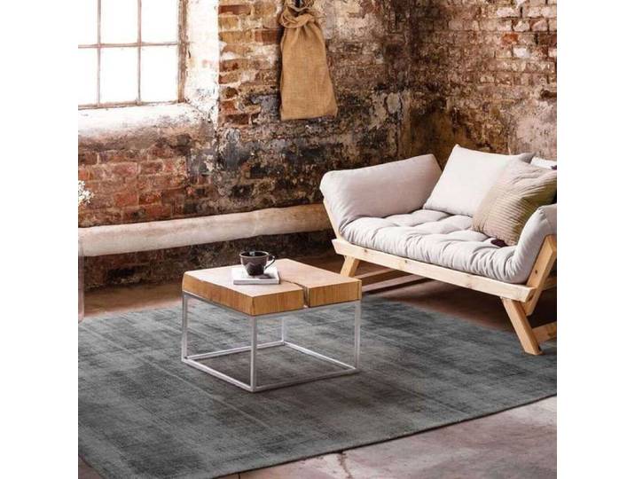 Tapis aspect velours gris 160x230