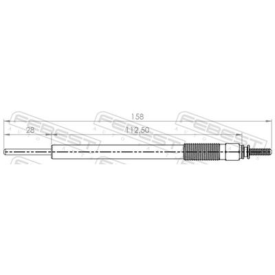 FEBEST Glühkerze 01642-002 für TOYOTA