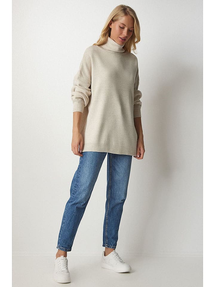 Happiness Istanbul Pullover in Beige - onesize