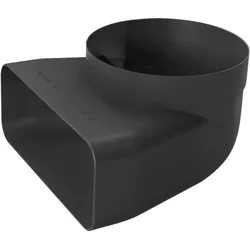 Neff Z861SI1 90° Adapterstück rund-flach, Dunstabzugshaube Zubehör, Schwarz