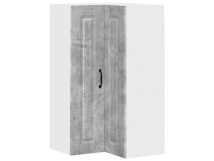 HKTMGDNG Küchen-Wand-Eckschrank Holzwerkstoff Betongrau 57x57x100 cm Praktischer Eckoberschrank für die Küche schafft zusätzlichen Stauraum und sorgt für eine aufgeräumte Kochumgebung.