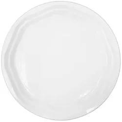 MONOUSO - Günstiger Wiederverwendbarer Flacher Teller aus Weißem PS Ø25,0cm (50 Stück)