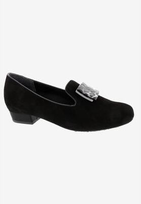Wide Width Women's Treasure Loafer by Ros Hommerson in Black Suede (Size 7 W)