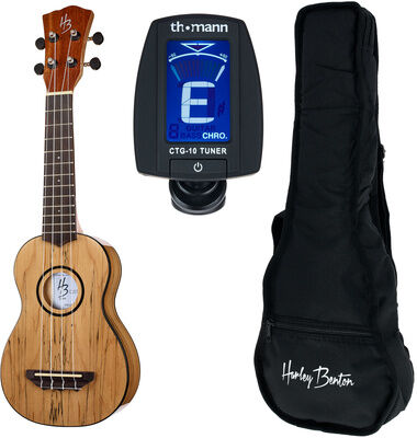 Harley Benton Kahuna CLU-30S Bundle Natur Hochglanz