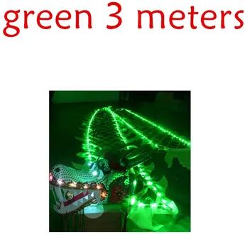 Combo Retail Shop Lightning Dragon Dance Set With Head, Traditional Ribbon Dance Prop, Folk Performance Square Set For New Year green 3m