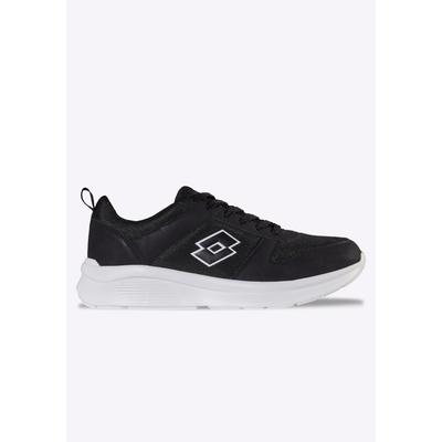 Sneaker LOTTO, Herren, Gr. 45, schwarz (schwarz, weiß), Mesh, Synthetik, Schuhe Sneaker
