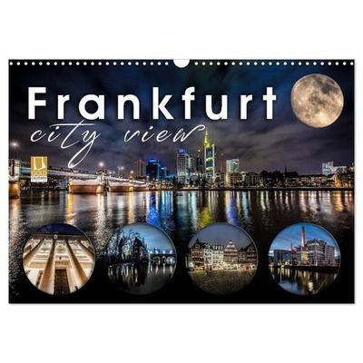 Frankfurt city view (Wandkalender 2027 DIN A3 quer), CALVENDO Monatskalender