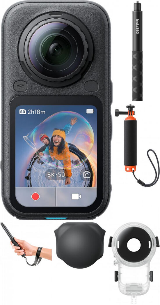 Insta360 X6 Unsichtbares Tauch Bundle Schwarz