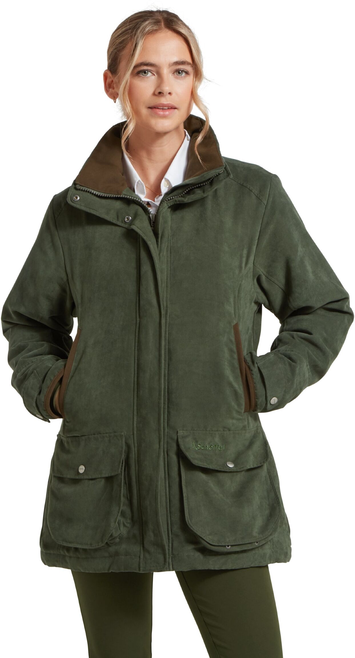 Schöffel Country Teal Shooting Coat - Green - Size UK16 - Women