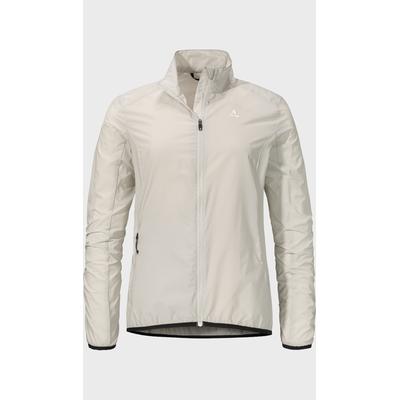 Outdoorjacke SCHÖFFEL "Jacket Style Cannobio WMS", Damen, Gr. 46, 9040, natur, Oberstoff: 100% Nylon. (Coating: Polyurethan), regular fit, hoch geschlossener Ausschnitt, Jacken Outdoorjacke