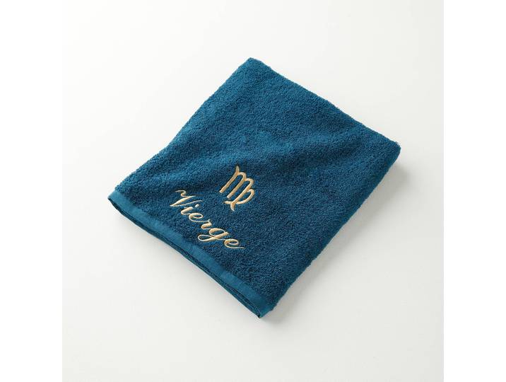 Serviettes de bain brodées signe astrologique - 420g/m2 - Blancheporte