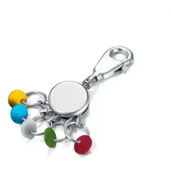 TROIKA Patent Colour Schlüsselkarabinerhaken Mehrfarbig, Silber
