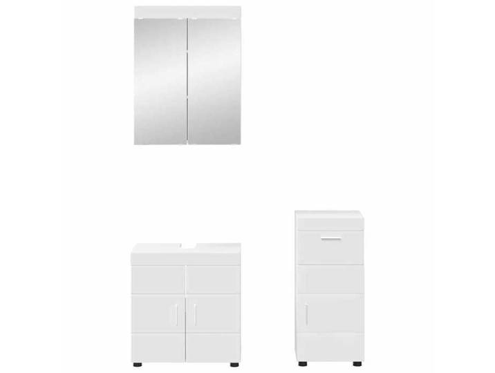 (TOP 2026)Ensemble de mobilier de salle de bain - SWEETY - ARMOIRE WC/SALLE DE BAIN COMPLETE - TULUM 3 pcs - Blanc 60x34x63cm 180766