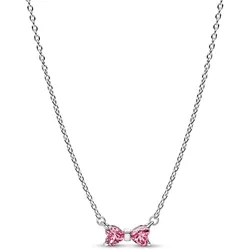 Pandora 394235C01-45 Damen-Halskette Schleife Pink Silber