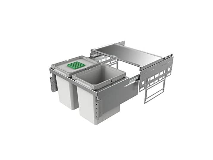 Naber, Cox® Base K1 600-2. Abfallsammler, m. Biod., hellgrau, Höhe 360 mm